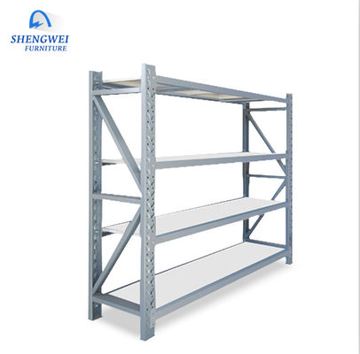 Estante blanco del almacenamiento de 4 capas del almacenamiento para trabajos de tipo medio de Warehouse que deja de lado