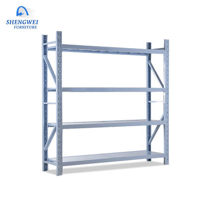 Estante blanco del almacenamiento de 4 capas del almacenamiento para trabajos de tipo medio de Warehouse que deja de lado
