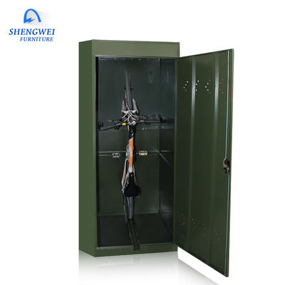 Armarios de almacenamiento verdes de la bici del metal de Verticle del gabinete de almacenamiento del metal con la cerradura
