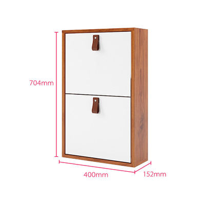 Inclinar al organizador horizontal Metal Shoe Cabinet del almacenamiento de estante del zapato de 2 cajones