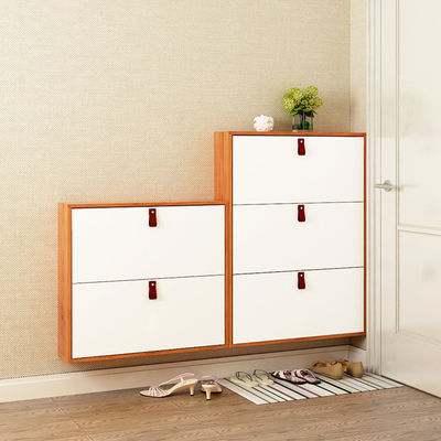 Inclinar al organizador horizontal Metal Shoe Cabinet del almacenamiento de estante del zapato de 2 cajones