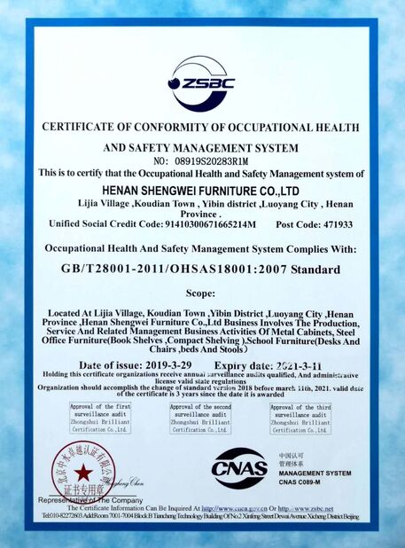 China Luoyang Metaniture Trading Co., Ltd. certificaciones